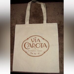 Via Carota nyc canvas tote bag